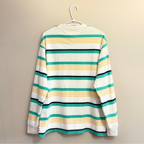 Tommy Hilfiger Pastel Striped Long Sleeve Cotton Loose Fit Shirt - Medium EUC - Picture 9 of 14